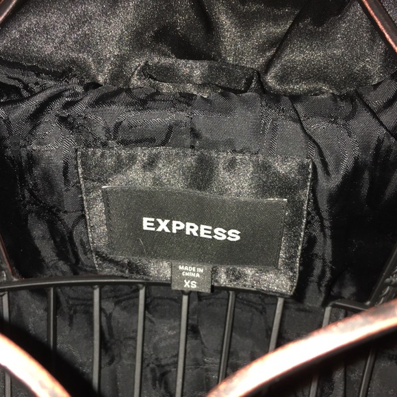 Express crop puffer coat jacket black XS - Picture 4 of 5